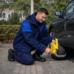 Verwijderen van een wielklem